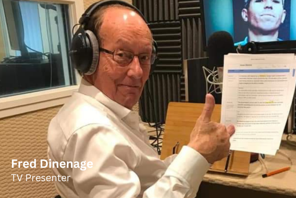 Fred Dinenage recording voice over for Worlds Most Evil Killers