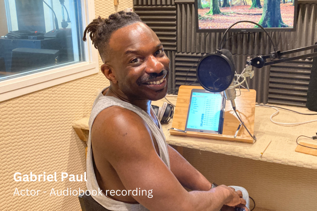 Gabriel Paul (Actor) recording the audio book "Savory and Supernatural"