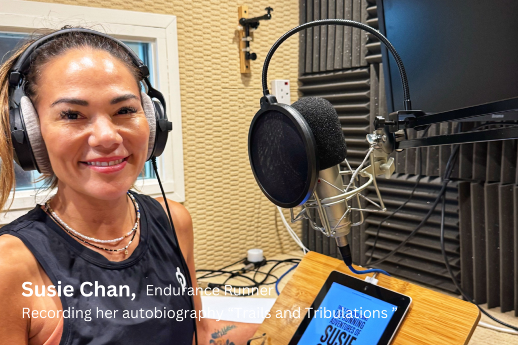 Susie Chan – Endurance Runner, recording her audio book